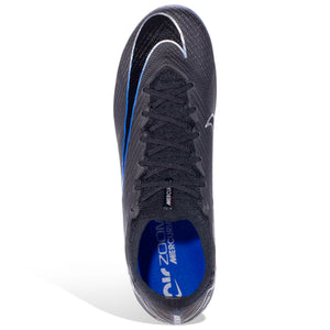 Nike Zoom Vapor 15 Elite SG-Pro Soccer Cleats (Black/Chrome-Hyper Royal)