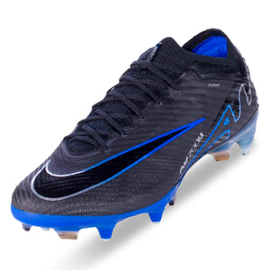 Nike Zoom Vapor 15 Elite SG-Pro Soccer Cleats (Black/Chrome-Hyper Royal)