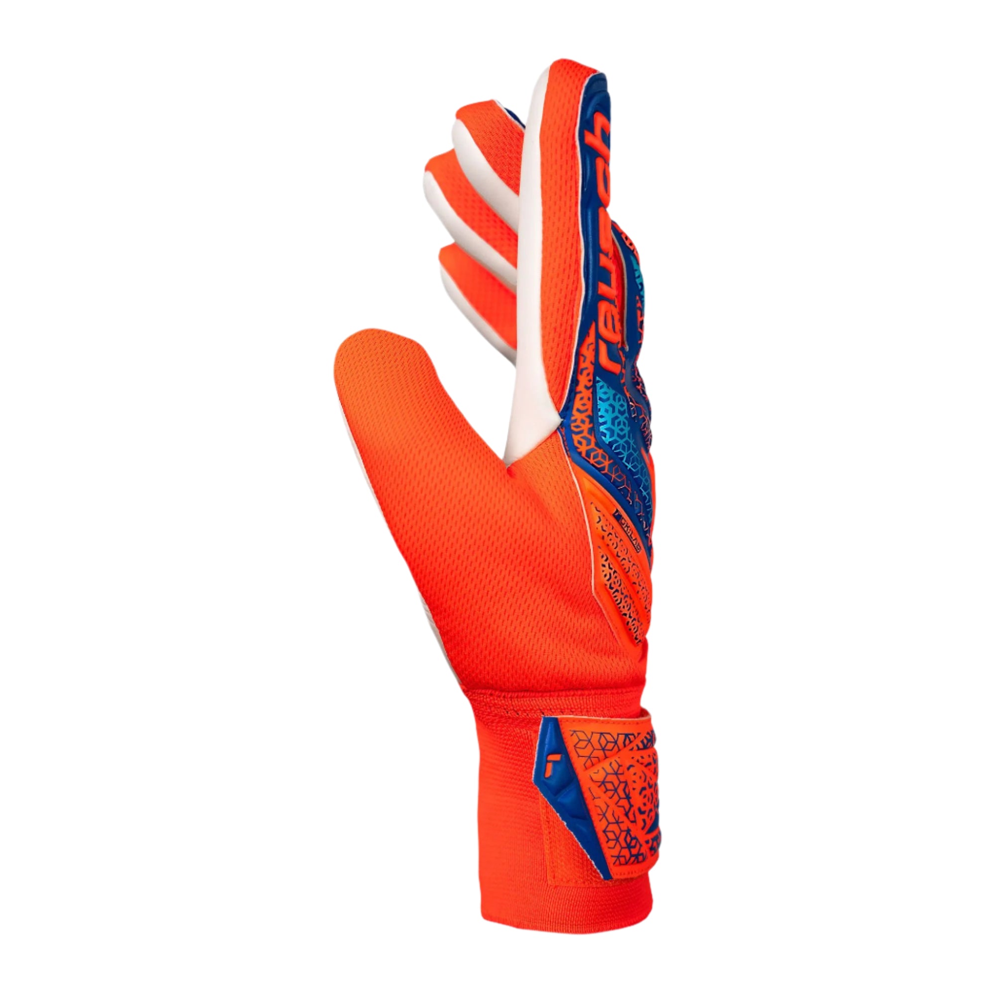 Reusch Attrakt Stater Solid Goalkeeper Glove (Electric Blue/Shocking Orange)