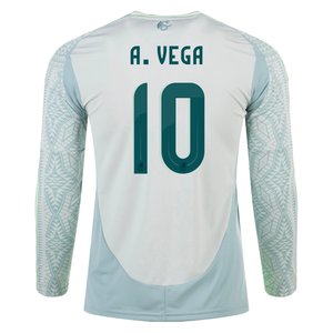 adidas Mens Mexico Alexis Vega Away Long Sleeve Jersey 24/25 (Linen Green)