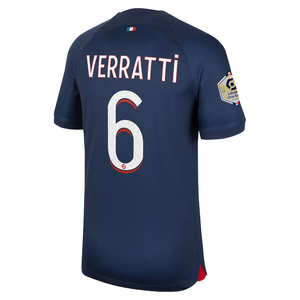 Nike Paris Saint-Germain Marco Verratti Home Jersey w/ Ligue 1 Champions Patch 23/24 (Midnight Navy)