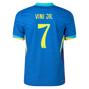 Nike Brazil Authentic Vini Jr. Away Jersey 24/25 Soar/Dynamic Yellow)