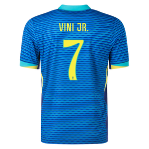 Nike Mens Brazil Vini Jr. Away Jersey 24/25 (Soar/Dynamic Yellow)