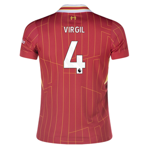 Nike Youth Liverpool Virgil Van Dijk Home Jersey 24/25 (Gym Red/Chrome Yellow)