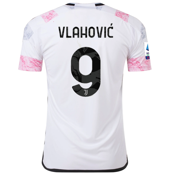 adidas Juventus Vlahovic Away Jersey w/ Serie A 23/24 (White