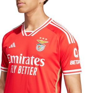 adidas Benfica Men's Home Stadium Jersey w/ Champions League Patches 23/24 (Red)