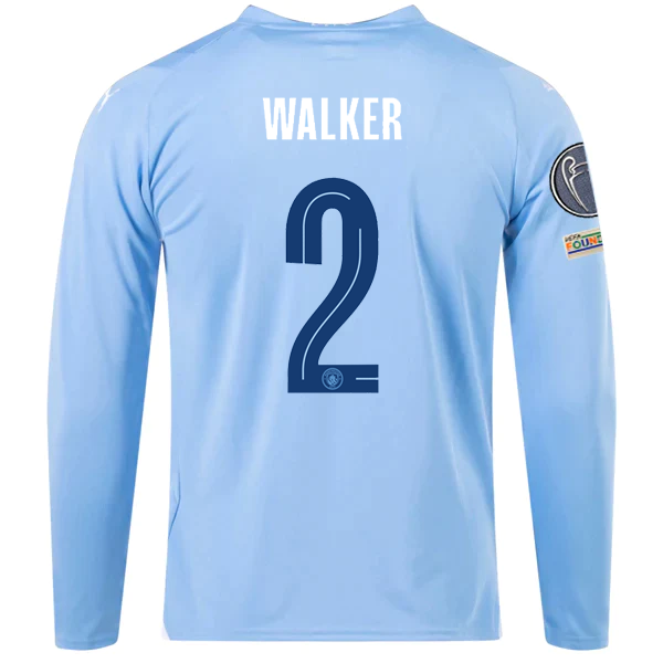 Puma Manchester City Kyle Walker Home Long Sleeve Jersey w/ Champions -  Soccer Wearhouse