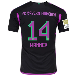 adidas Bayern Munich Authentic Eric Maxim Choupo-Moting Away Jersey w/ Bundesliga Champion Patch 23/24 (Black)