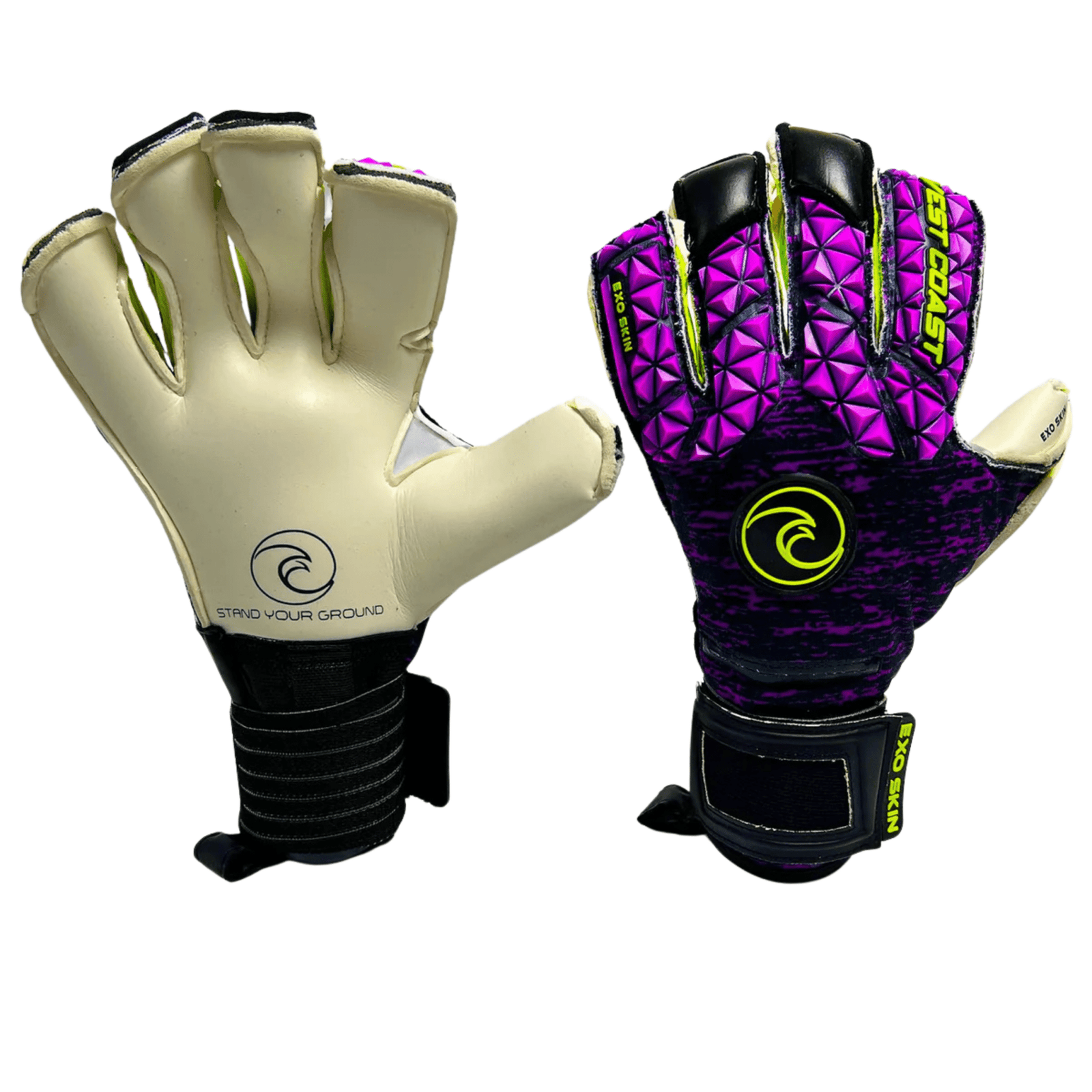 West Coast Quantum EXO Glitch Goalkeeper Gloves (Purple/Black) | SoccerWearhouse