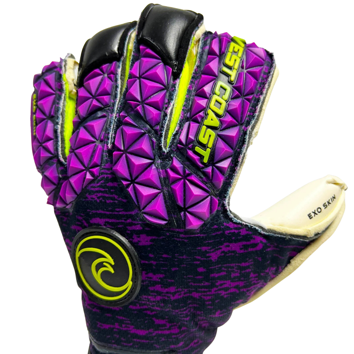 West Coast Quantum EXO Glitch Goalkeeper Gloves (Purple/Black) | SoccerWearhouse