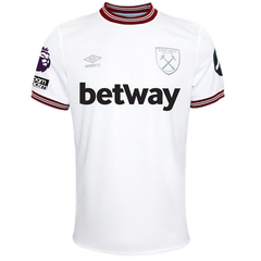 Umbro West Ham United Edson Alvarez Home Jersey w/ EPL + No Room for Racism Patches 23/24 (Claret/Blue) Size S