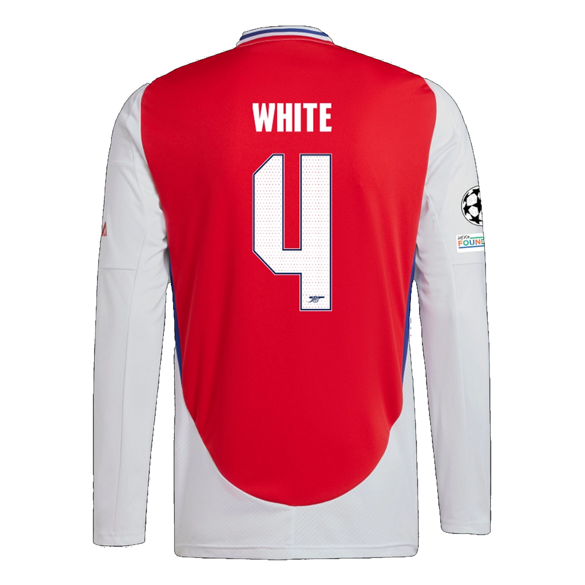 adidas Arsenal Ben White Home Long Sleeve Jersey w Champions League P Soccer Wearhouse
