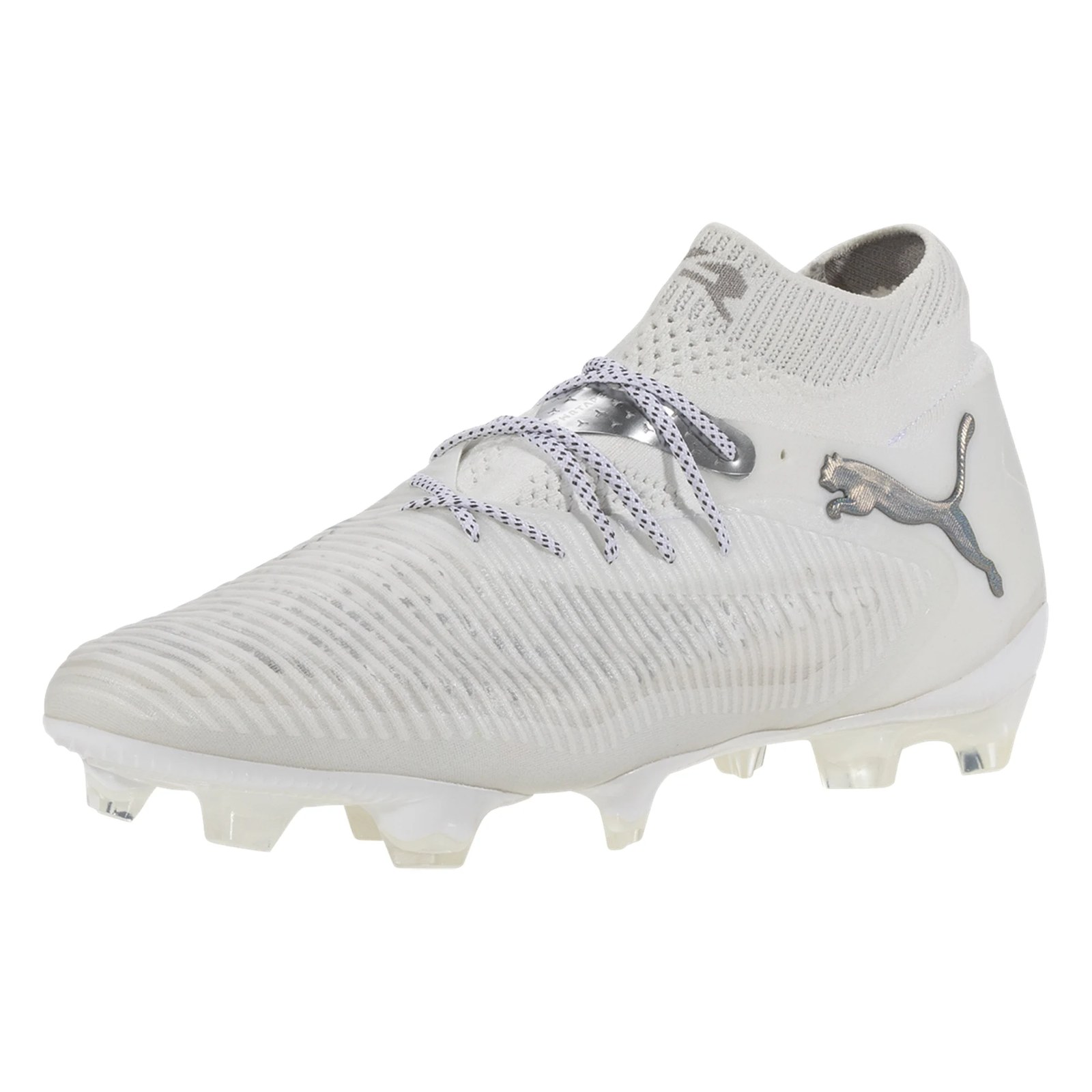 Puma Future 8 Ultimate FG Soccer Cleats (Puma White/Matte Silver)