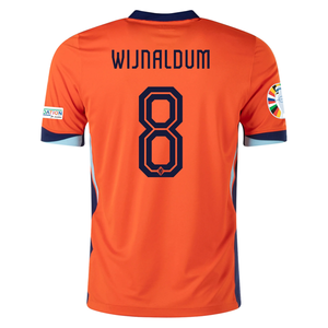 Nike Netherlands Georginio Wijnaldum Home Jersey w/ Euro 2024 Patches 24/25 (Safety Orange/Black)
