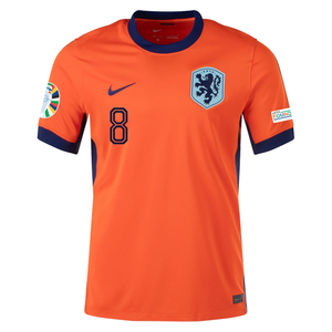 Nike Netherlands Georginio Wijnaldum Home Jersey w/ Euro 2024 Patches 24/25 (Safety Orange/Black)