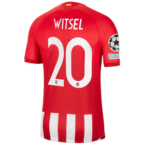 Nike Atletico Madrid Axel Witsel Home Jersey w/ Champions League Patches 23/24 (Sport Red/Global Red)
