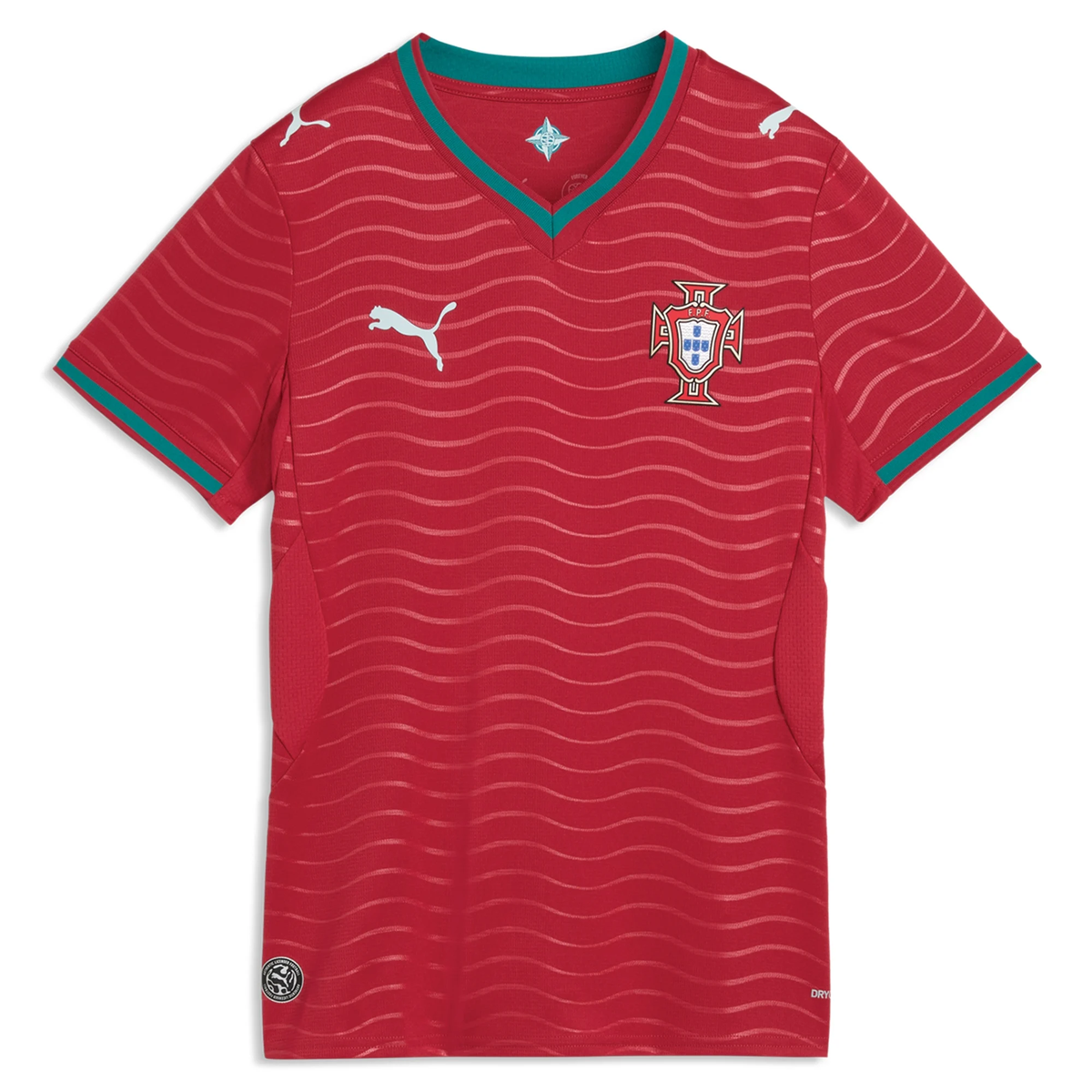Puma Women’s Portugal 2026 Home Jersey (Club Red/Green Lagoon)
