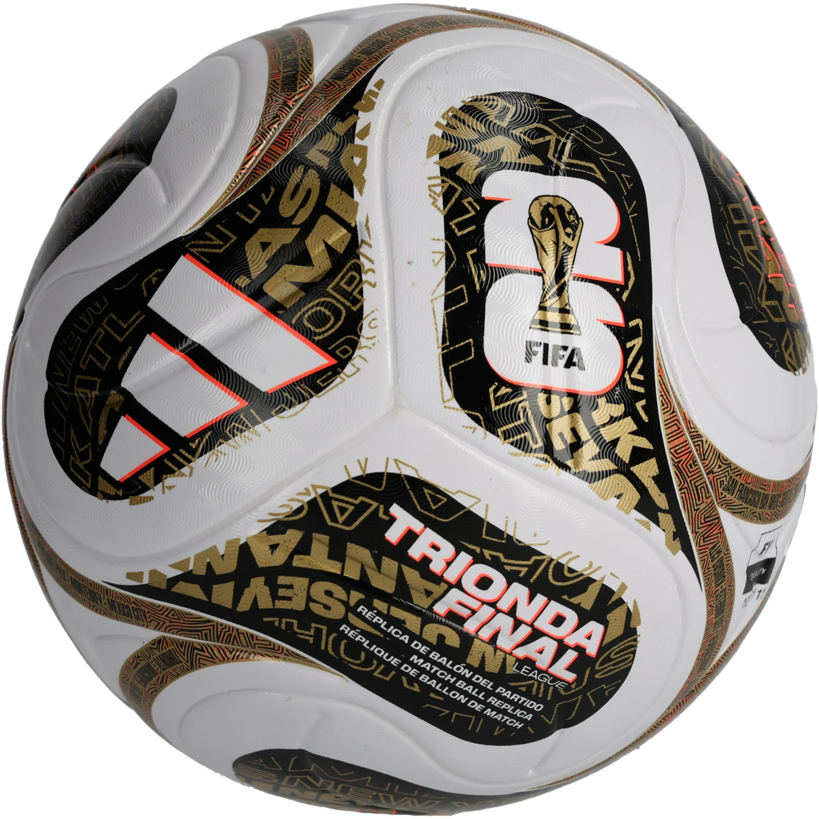 adidas FIFA World Cup 26 Trionda Finals League Top Ball (White/Black/Gold)
