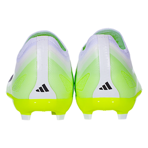 adidas Jr. X Crazyfast.1 LL FG Soccer Cleats (White/Core Black/Lucid Lemon)