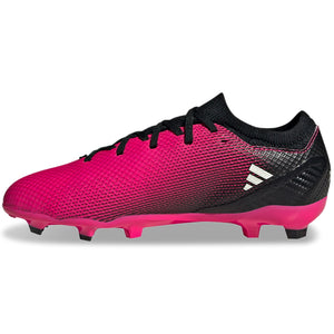 adidas Jr. X Speedportal.3 Firm Ground Soccer Cleats (Team Shock Pink/Core Black)