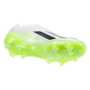 adidas X Crazyfast.1 LL Firm Ground Soccer Cleats (White/Core Back/Lucid Lemon)