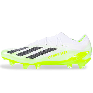 adidas X Crazyfast.1 Firm Ground Soccer Cleats (White/Lucid Lemon)