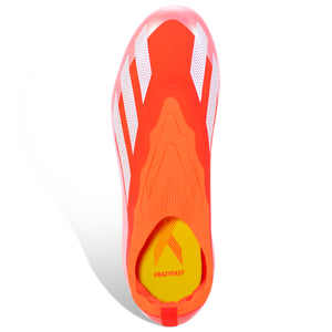 adidas Jr. X Crazyfast Elite LL FG Soccer Cleats (Solar Red/White/Solar Yellow)