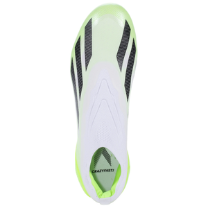 adidas X Crazyfast.1 LL FG Soccer Cleats (White/Core Back/Lucid Lemon)