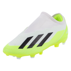 adidas Jr. X Crazyfast.3 LL Firm Ground Soccer Cleats (White/Lucid Lemon)