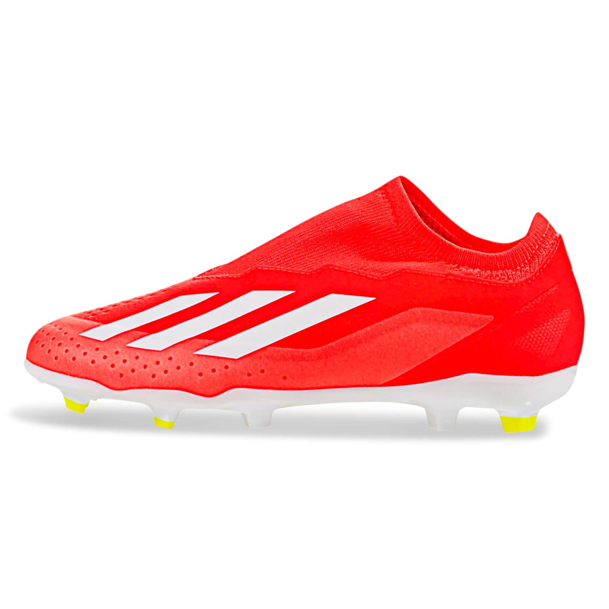 adidas Jr. X Crazyfast League LL FG Soccer Cleats (Solar Red/White