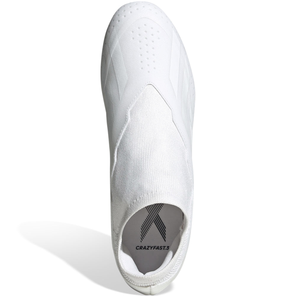 adidas X Crazyfast.3 LL FG Soccer Cleats Core White Core White Soccer Wearhouse