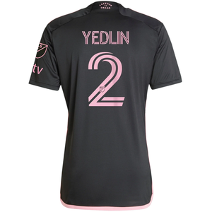 adidas Inter Miami DeAndre Yedlin Royal Caribbean Away Jersey w/ MLS + Apple TV Patches 23/24 (Black/Bliss Pink)