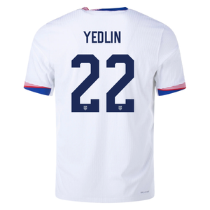 Nike Mens United States Authentic DeAndre Yedlin Match Home Jersey 24/25 (White/Obsidian)