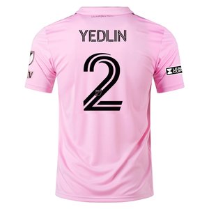 adidas Inter Miami DeAndre Yedlin Home Jersey 23/24 w/ MLS + Leagues Cup Patch + Match Details (True Pink/Black)