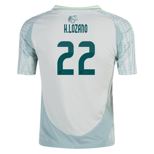 adidas Youth Mexico Hirving Lozano Away Jersey 24/25 (Linen Green)