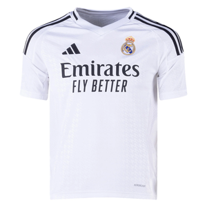 adidas Youth Real Madrid Home Jersey 24/25 (White)