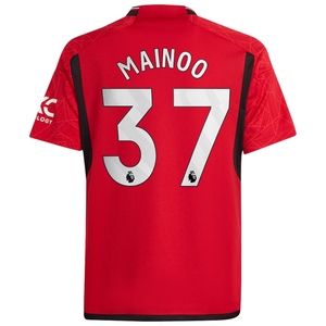 adidas Youth Manchester United Kobbie Mainoo Home Jersey 23/24 (Team College Red)