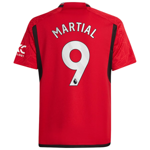 adidas Youth Manchester United Anthony Martial Home Jersey 23/24 (Team College Red)