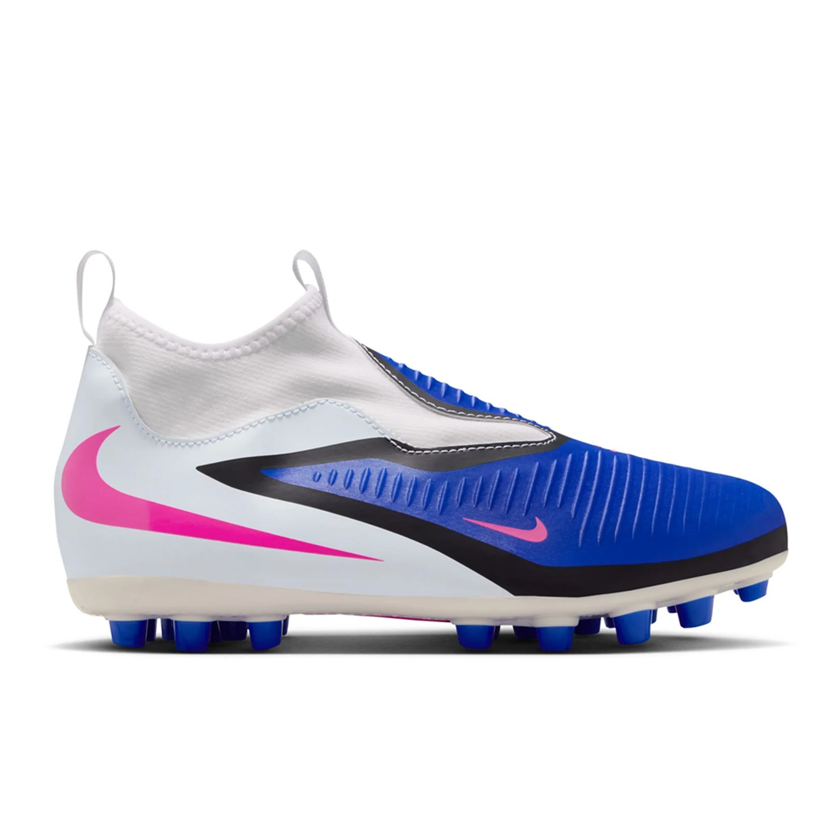 Nike Jr Phantom 6 High Academy FG/MG Soccer Cleats (Racer Blue/White)