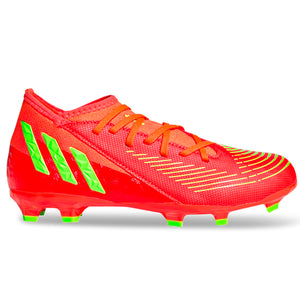 adidas Jr. Predator Edge.3 FG Soccer Cleats (Solar Red/Team Solar Yellow)