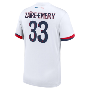 Nike Paris Saint-Germain Warren Zaïre-Emery Away Jersey 24/25 (White/Midnight Navy)