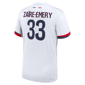 Nike Paris Saint-Germain Authentic Warren Zaïre-Emery Away Jersey 24/25 (White/Midnight Navy)