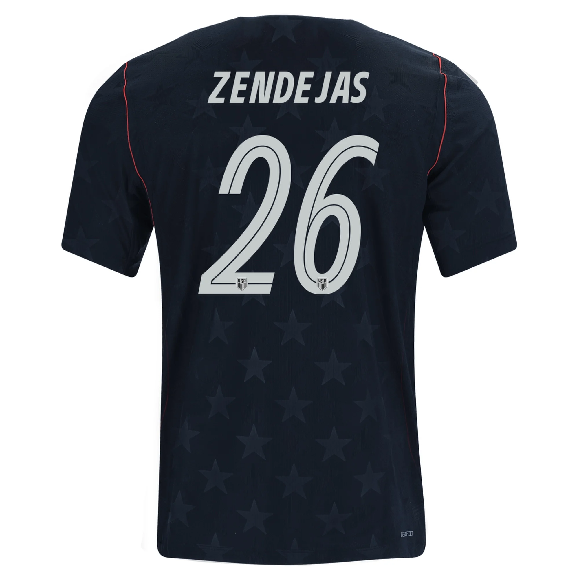 Nike Mens United States Away Alejandro Zendejas Stadium Jersey 2026 (Dark Obsidian/Pure Platinum)