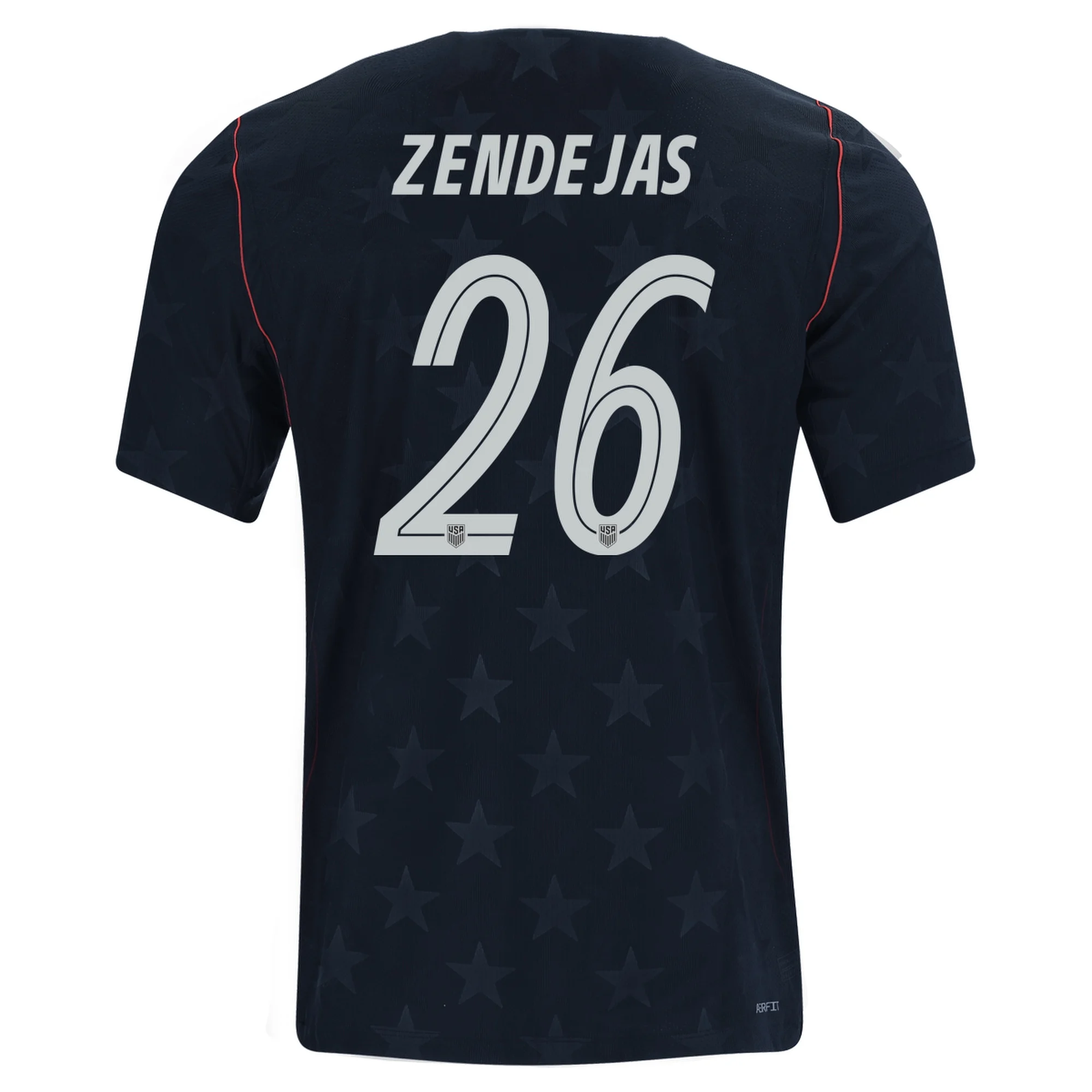 Nike Mens United States Away Alejandro Zendejas Stadium Jersey 2026 (Dark Obsidian/Pure Platinum)