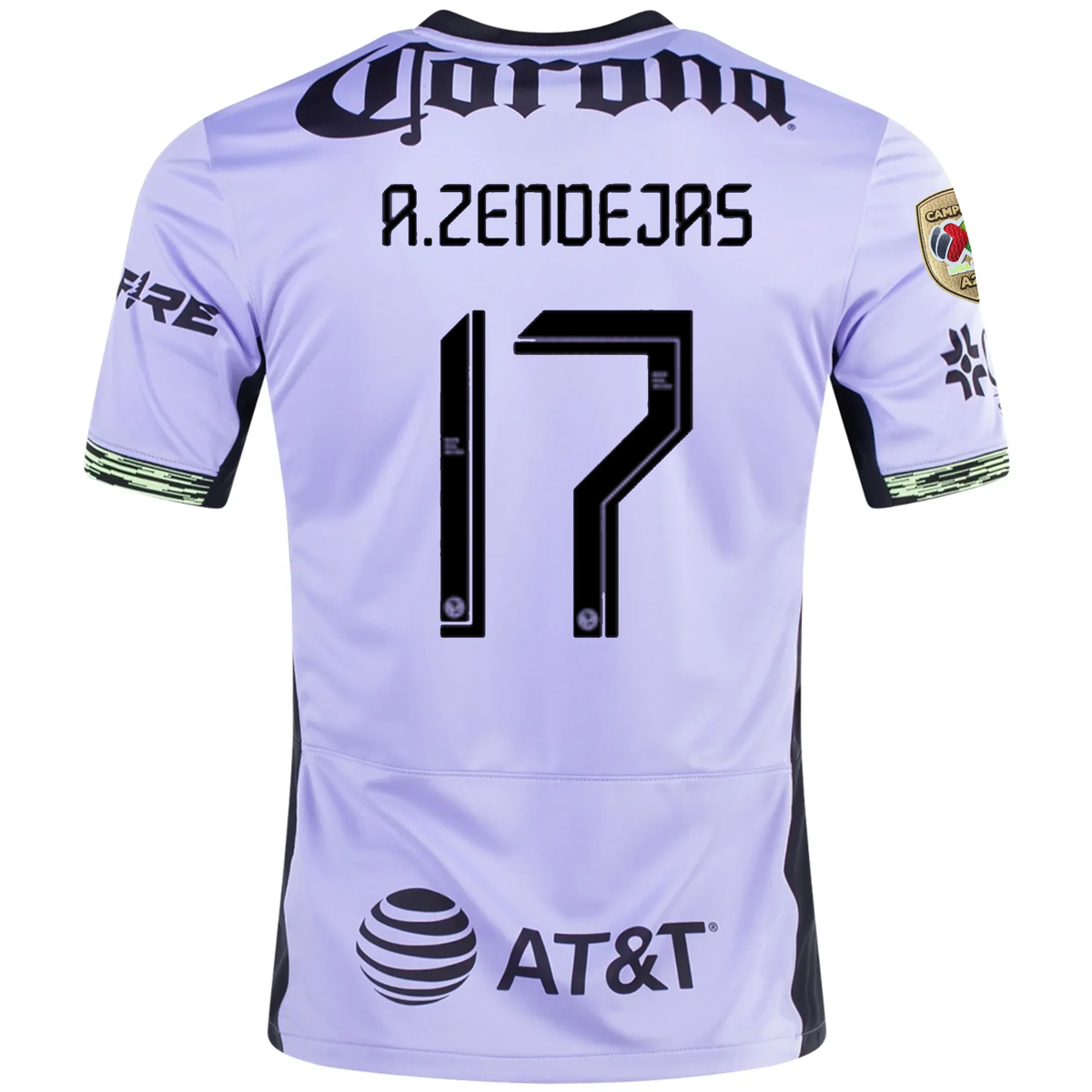 Nike Club America Alejandro Zendejas Third Jersey w/ Liga MX Apertura ...