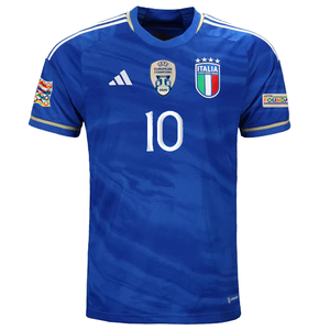 adidas Italy Roberto Baggio Home Jersey w/ Euro Champion + Nations League Patches 22/23 (Blue)
