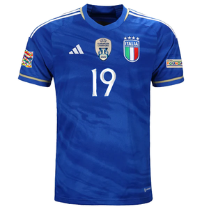 adidas Italy Leonardo Bonucci Home Jersey w/ Euro Champion + Nations League Patches 22/23 (Blue)