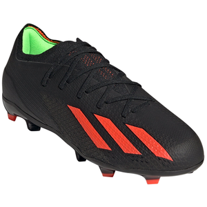 adidas Jr. X Speedportal.1 Firm Ground Soccer Cleats (Core Black/Solar Red/Solar Yellow)