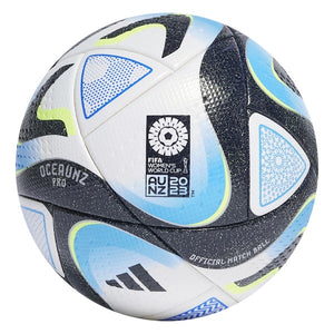 Adidas Women's OCEANUZ World Cup Pro Official Match Ball 2023 (White/Collegiate Navy/Bold Blue)