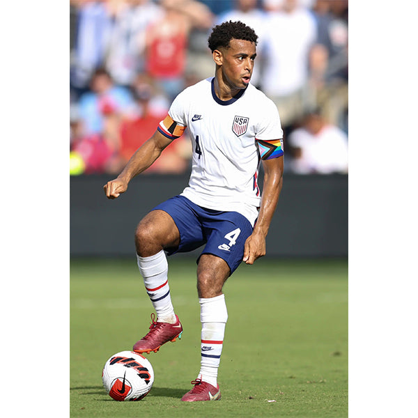 New York Red Bulls Midfielder #4 Tyler Adams Home White 2017-18 Jersey